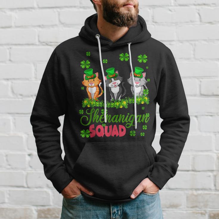 Shenanigan Squad St Patricks Day Leprechaun Cat Lover Gifts  Hoodie