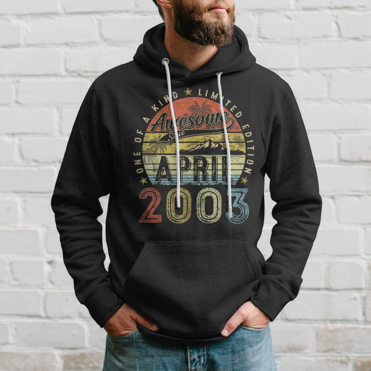 20Th Birthday Gift Awesome Since April 2003 20 Year Old Hoodie Gifts for Him