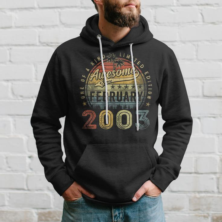 20Th Birthday Gift Awesome Since February 2003 20 Year Old Hoodie Gifts for Him
