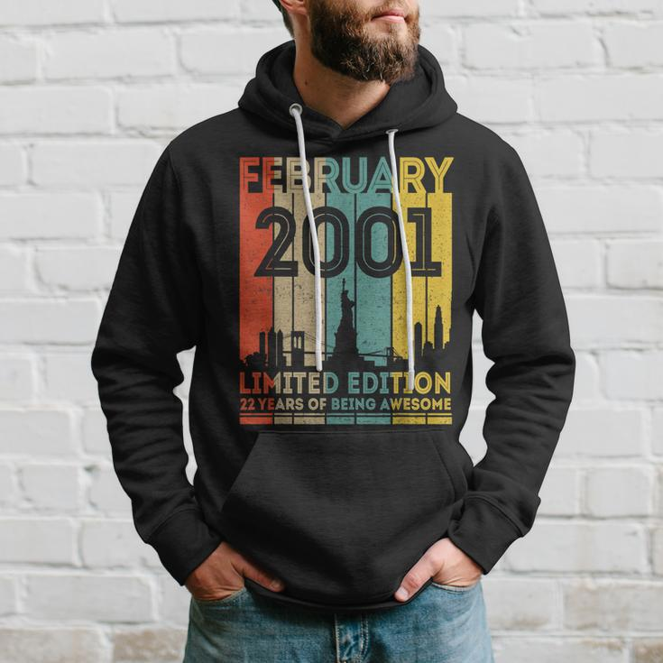 22 Years Old Gifts Vintage February 2001 22Nd Birthday Hoodie Gifts for Him