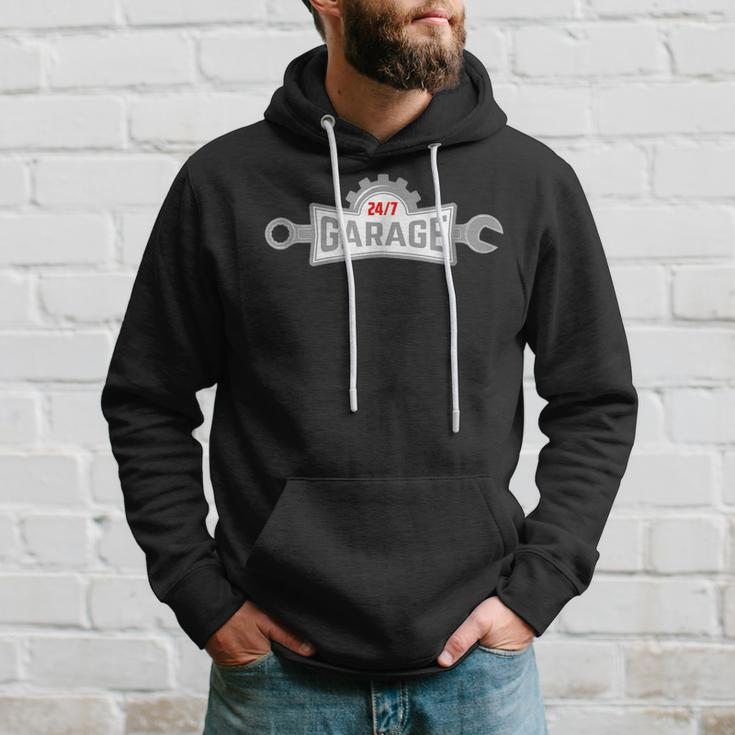 247 Garage Wrench Grease Monkey Mechanic Tool Hoodie Gifts for Him