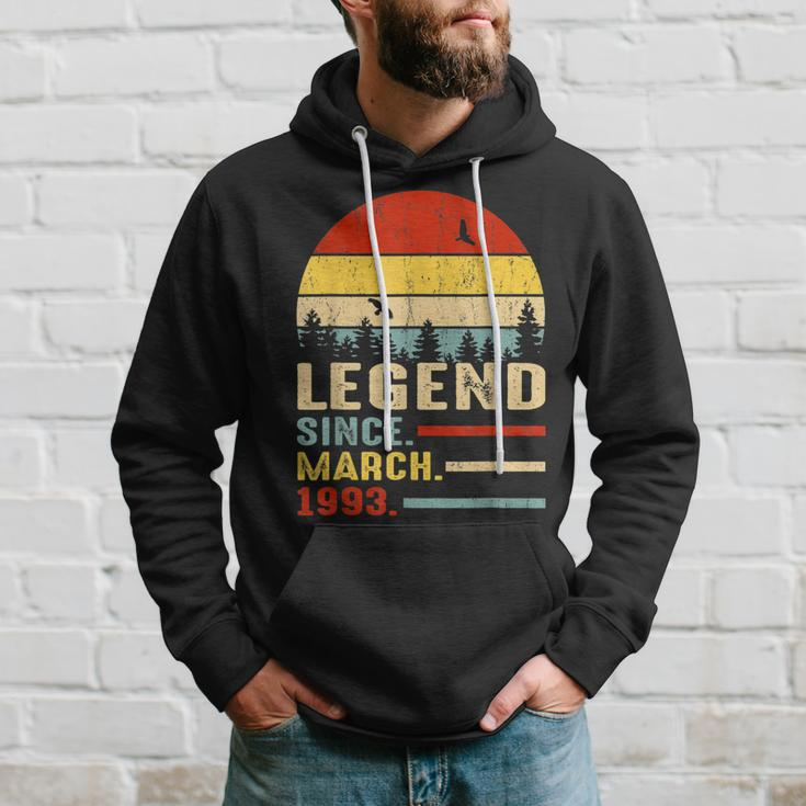 30 Years Old Retro Birthday Gifts Legend Since March 1993 Hoodie Gifts for Him