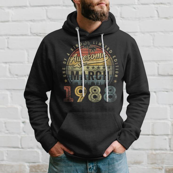 35 Year Old Awesome Since March 1988 35Th Birthday Hoodie Gifts for Him