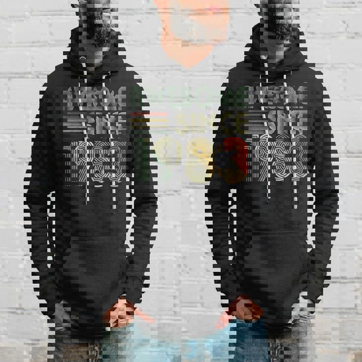 40 Year Old Awesome Since 1983 40Th Birthday Decorations Hoodie Gifts for Him