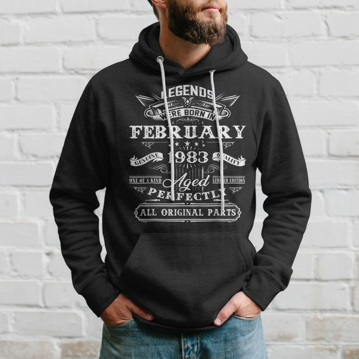 40 Years Old Gifts Legends Born In February 1983 40Th Bday Hoodie Gifts for Him