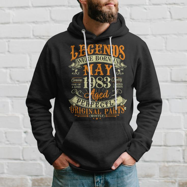 40Th Birthday Gift 40 Years Old Legends Born In May 1983 Hoodie Gifts for Him