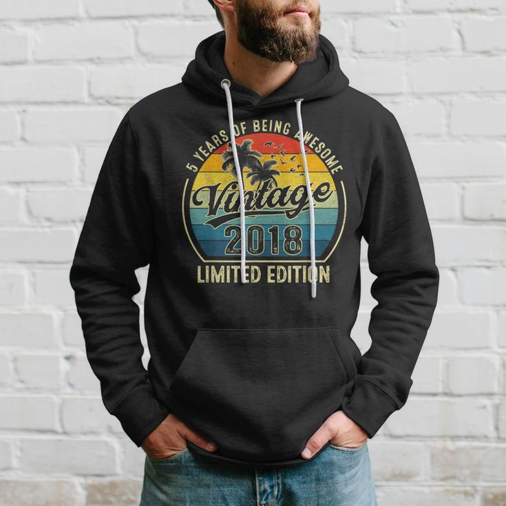 5 Year Old Vintage 2018 Limited Edition 5Th Birthday Retro V4 Hoodie Gifts for Him