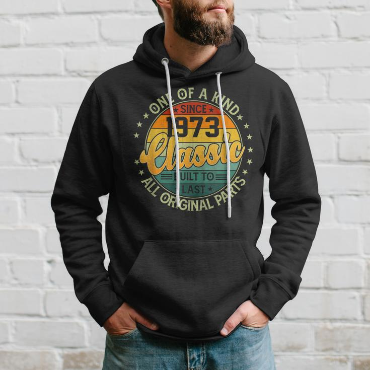50 Year Old Gifts Made In 1973 Vintage 50Th Birthday Retro Men Hoodie Graphic Print Hooded Sweatshirt Gifts for Him