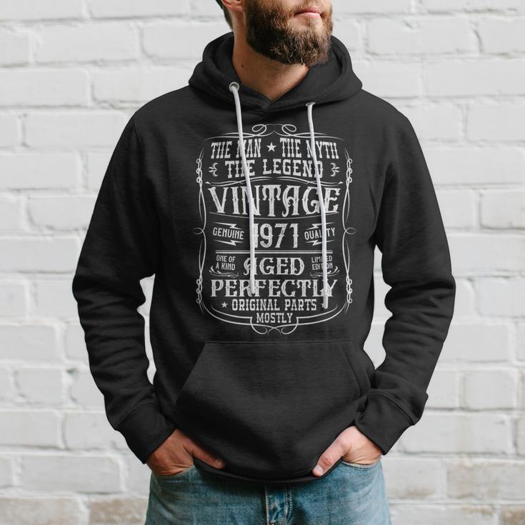 52. Geburtstag Mythos Legende 1971 Vintage Hoodie für Herren Geschenke für Ihn