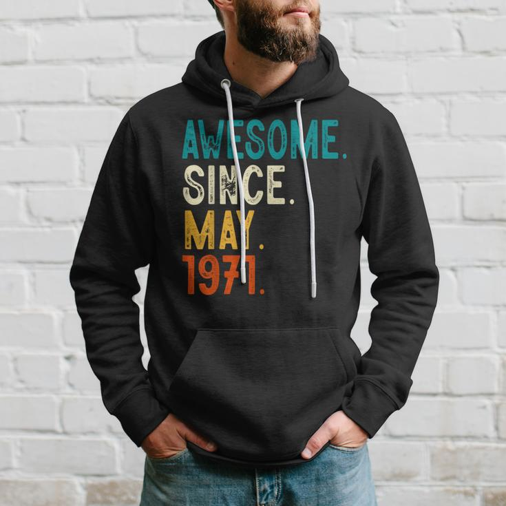 52 Year Old Awesome Since May 1971 52Nd Birthday Hoodie Gifts for Him