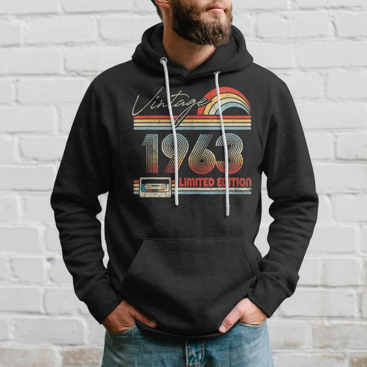 60 Year Old Born In 1963 Vintage 60Th Birthday Gifts Men Hoodie Gifts for Him