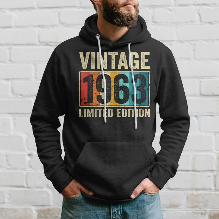 60Th Birthday Gift Men Women Vintage 1963 Funny 60 Year Old Hoodie Gifts for Him