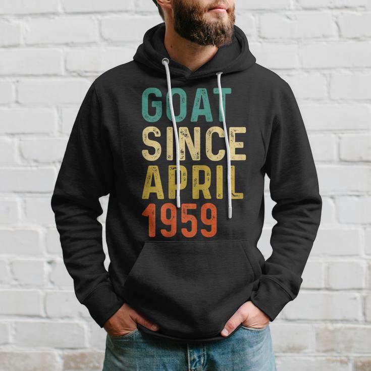 63 Geburtstag 63 Jahre Alte Ziege Seit April 1959 Hoodie Geschenke für Ihn