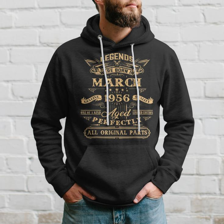 67 Years Old Gifts Legends Born In March 1956 67Th Birthday Hoodie Gifts for Him