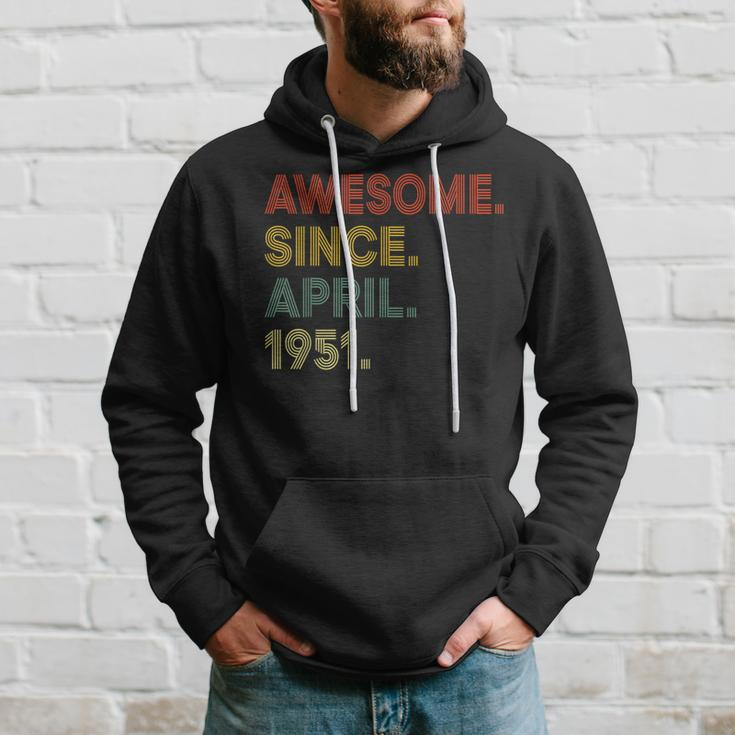 72 Year Old Awesome Since April 1951 72Nd Birthday Hoodie Gifts for Him