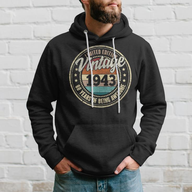 80 Year Old Gifts Vintage 1943 Limited Edition 80Th Birthday V4 Men Hoodie Graphic Print Hooded Sweatshirt Gifts for Him