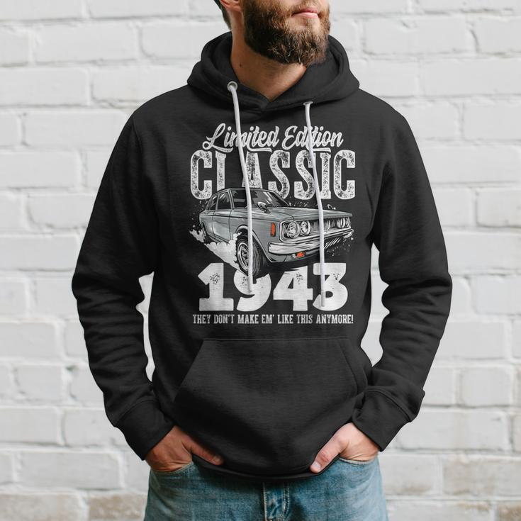 80Th Birthday Vintage Classic Car 1943 B-Day 80 Year Old Hoodie Gifts for Him