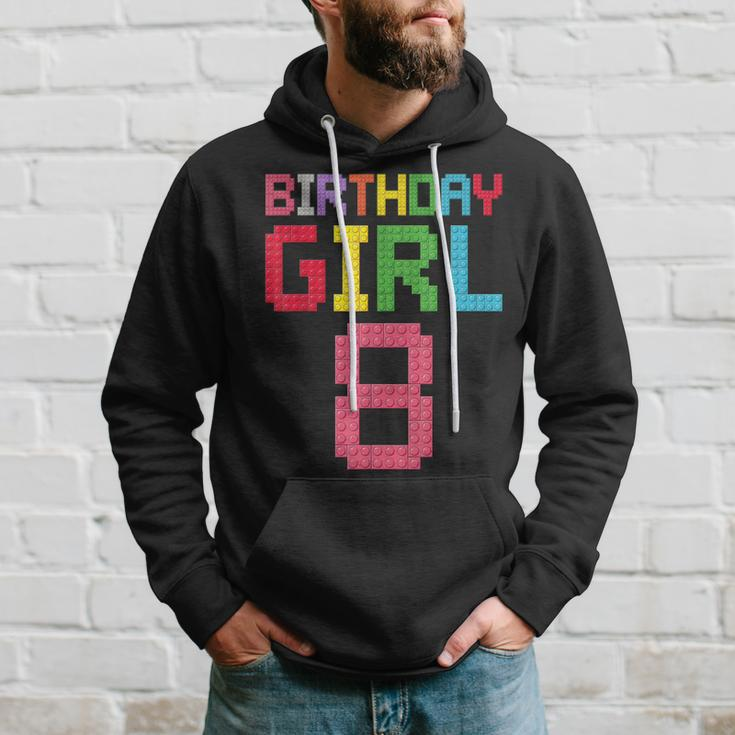 8Th Birthday Girl Master Builder 8 Years Old Block Building Hoodie Gifts for Him