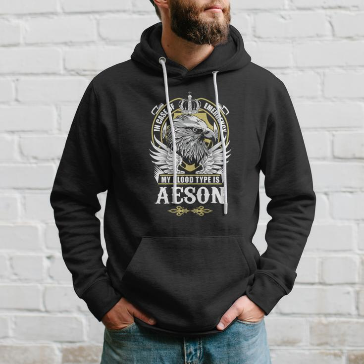 Aeson Name- In Case Of Emergency My Blood Hoodie Gifts for Him
