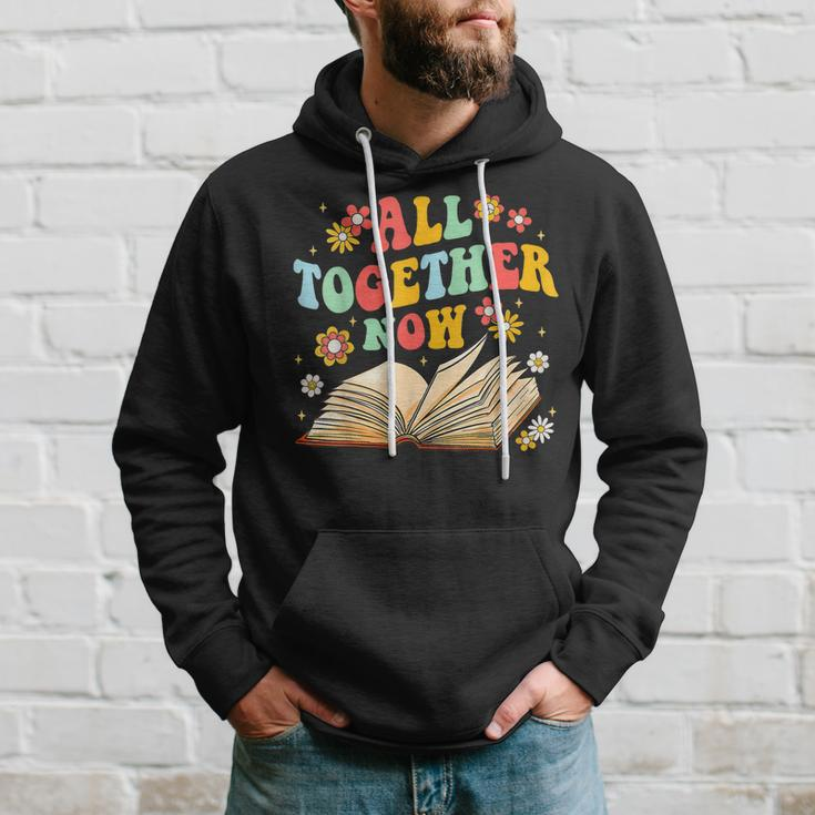 All Together Now Summer Reading Program 2023 Book Groovy Hoodie Gifts for Him
