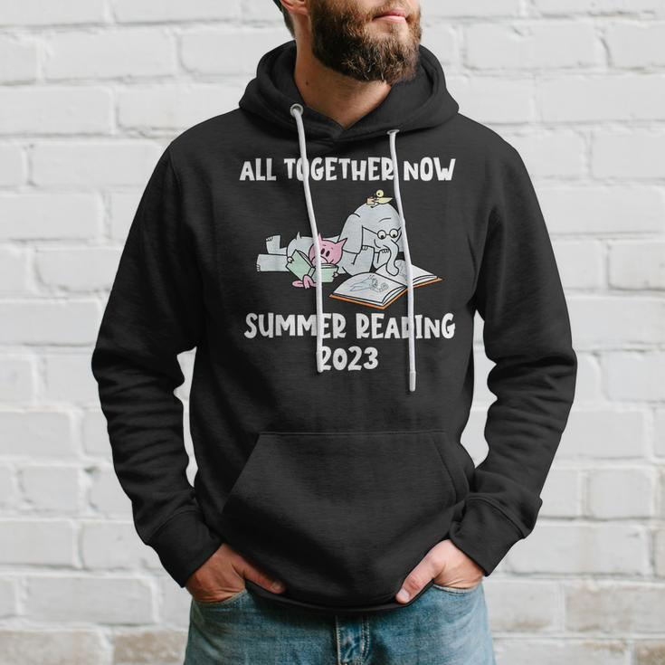 All Together Now Summer Reading Program 2023 Pig Elephant Hoodie Gifts for Him