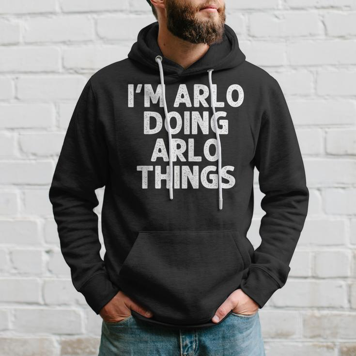 Arlo Gift Doing Name Things Funny Personalized Joke Men Hoodie Gifts for Him
