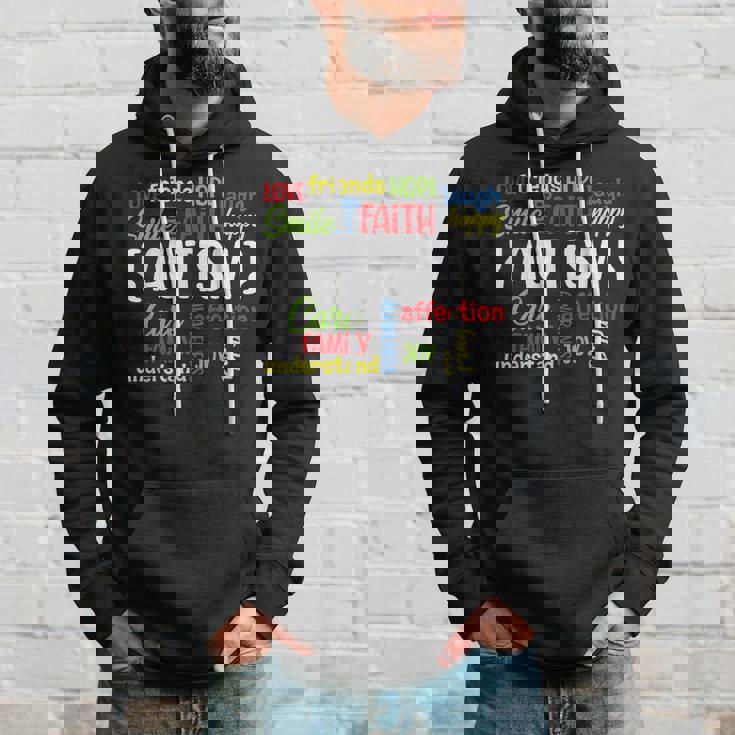 Autism Awareness Gift Meaning Words Autism Awareness Words Hoodie Gifts for Him