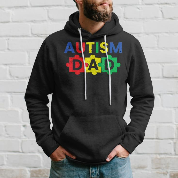 Autism Dad Fathering Autism Support Awareness Month Hoodie Gifts for Him