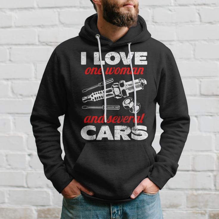 Auto Car Mechanic Gift I Love One Woman And Several Cars Hoodie Gifts for Him