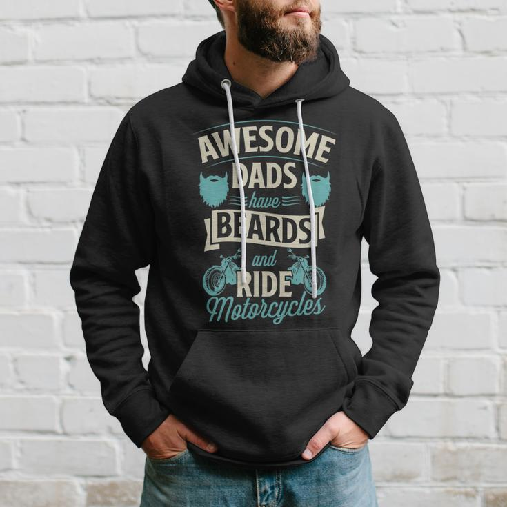 Awesome Dads Have Beards And Ride Motorcycles Best Biker Dad Gift For Mens Hoodie Gifts for Him