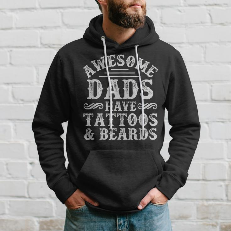 Awesome Dads Have Tattoos And Beards Vintage Fathers Day V4 Hoodie Gifts for Him