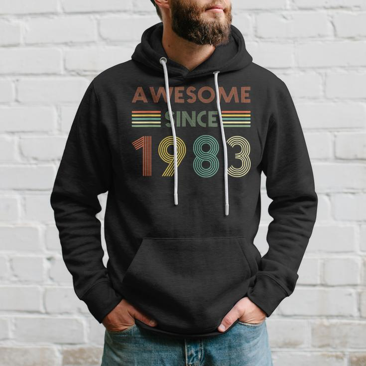 Awesome Since 1983 40Th Birthday 40 Years Old Vintage Retro Hoodie Gifts for Him
