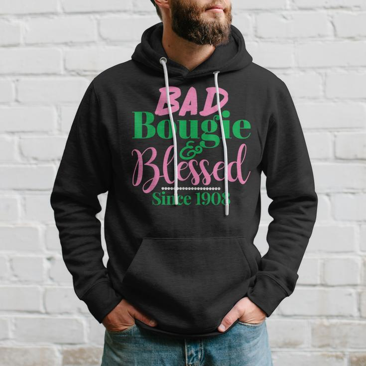 Bad Bougie & Blessed 1908 With 20 Pearls Hoodie Gifts for Him