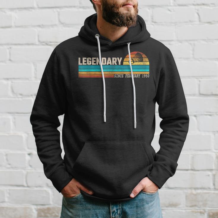 Badminton-Spieler-Legende Seit Februar 1950 Geburtstag Hoodie Geschenke für Ihn