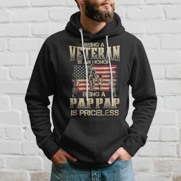 Being A Veteran Is An Honor Being A Pap Pap Is Priceless Hoodie Gifts for Him