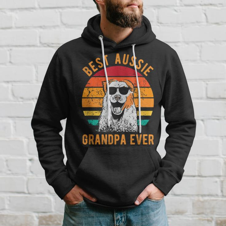 Best Aussie Grandpa Ever Dog Grandpa Australian Shepherd Gift For Mens Hoodie Gifts for Him