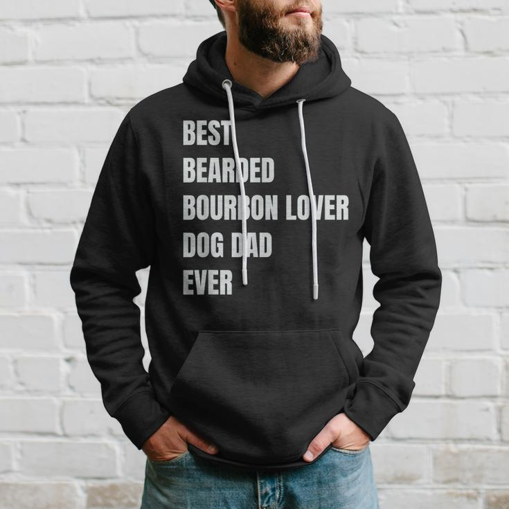 Best Bearded Bourbon Lover Dog Dad Ever Gift Gift For Mens Hoodie Gifts for Him