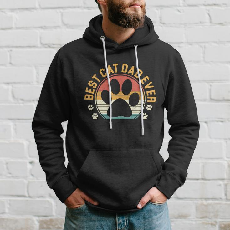 Best Cat Dad Ever Retro Sunset V2 Hoodie Gifts for Him