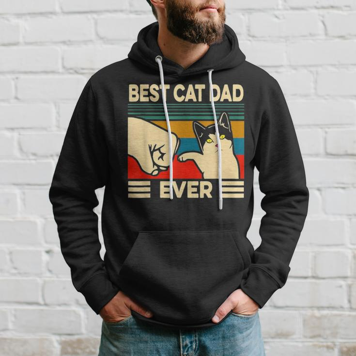 Best Cat Dad Ever Vintage Men Bump Fit Fathers Day Gift V2 Hoodie Gifts for Him