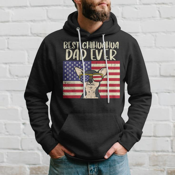 Best Chihuahua Dad Ever Flag Chiwawa Dog Patriotic Men Gift Gift For Mens Hoodie Gifts for Him