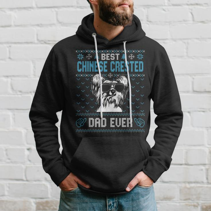 Best Chinese Crested Dad Ever Ugly Christmas For Dog Dad Hoodie Gifts for Him