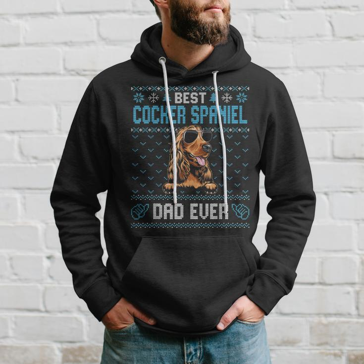 Best Cocker Spaniel Dad Ever Ugly Christmas For Dog Dad Hoodie Gifts for Him