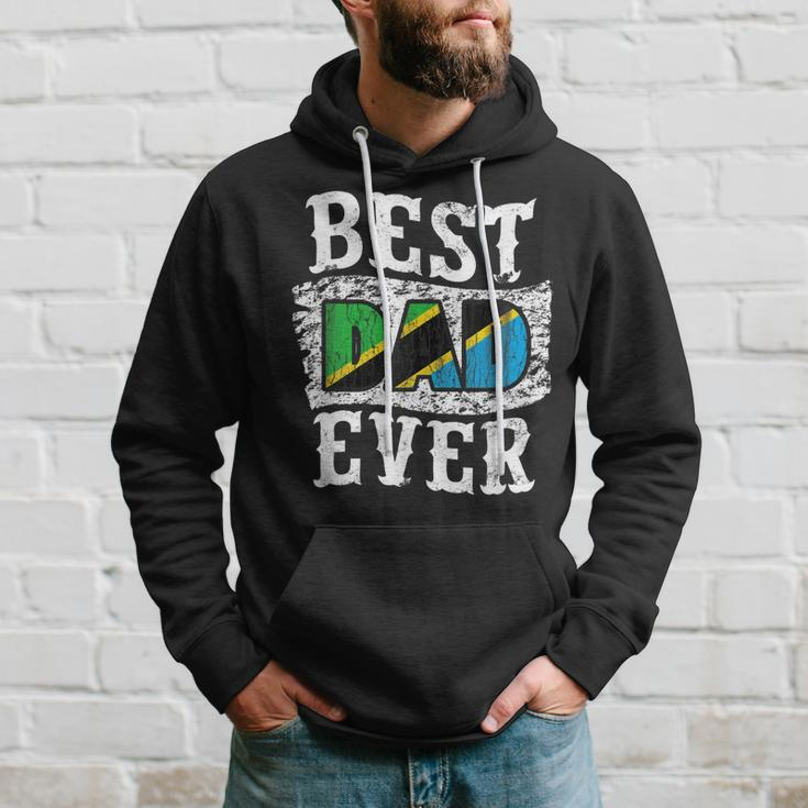 Best Dad Ever Fathers Day Tanzania Flag Gift For Mens Hoodie Gifts for Him