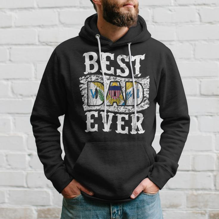Best Dad Ever Fathers Day Us Virgin Islands Flag Gift For Mens Hoodie Gifts for Him