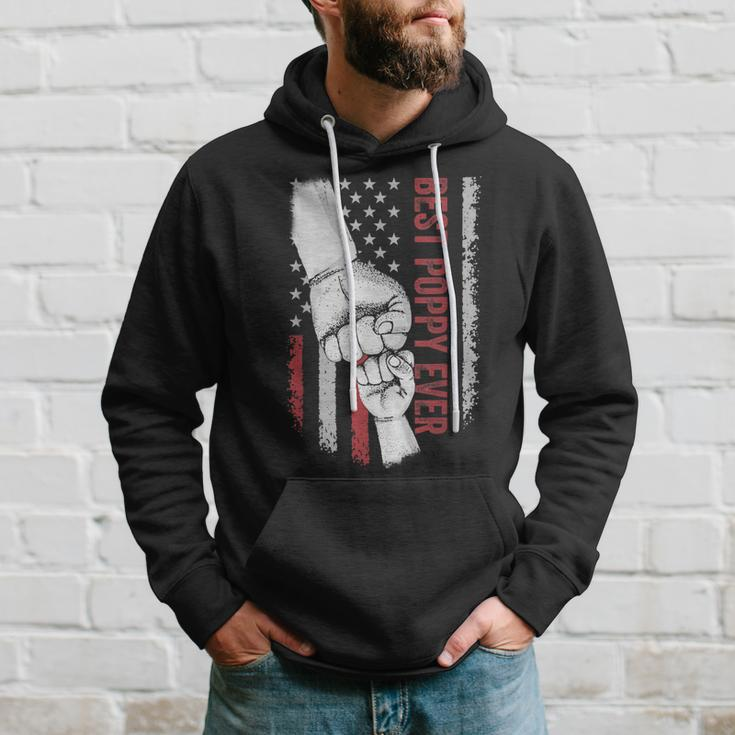 Best Dad Ever Poppy American Flag For Dad Hoodie Gifts for Him