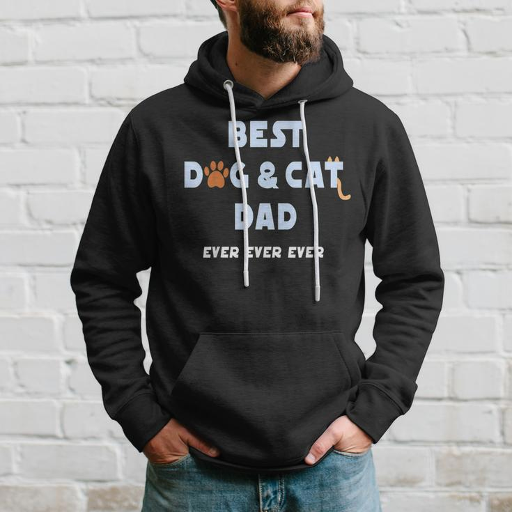 Best Dog And Cat Dad Ever Fur Dad Fathers Day Hoodie Gifts for Him