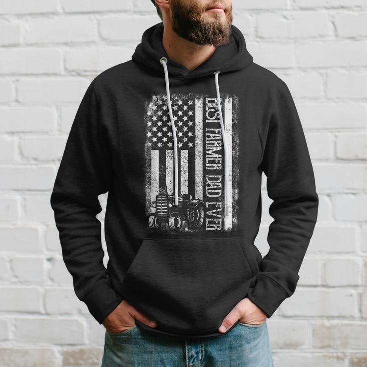 Best Farmer Dad Ever With Us American Flag Fathers Day Hoodie Gifts for Him