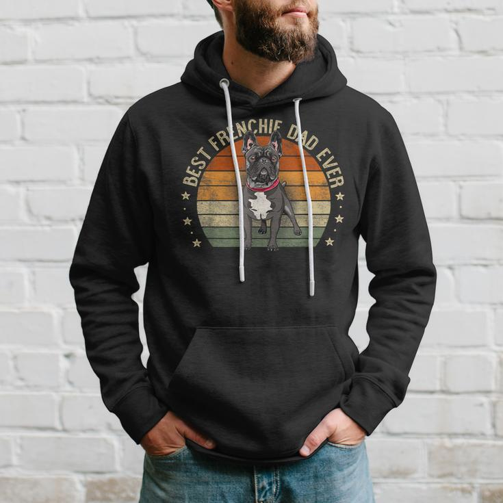 Best Frenchie Dad Ever Retro French Bulldog Gifts Dog Daddy Gift For Mens Hoodie Gifts for Him