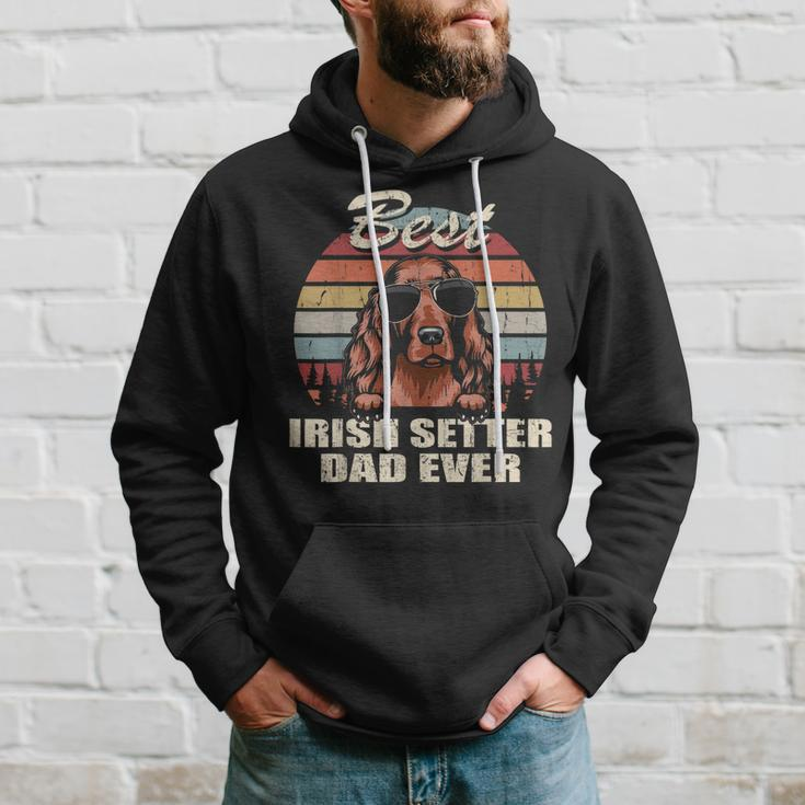 Best Irish Setter Dad Ever Fathers Day Cool Dog Vintage Gift For Mens Hoodie Gifts for Him