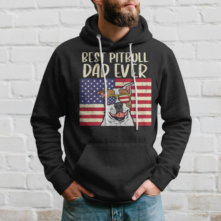 Best Pitbull Dad Ever Us Flag Pitties Dog Patriotic Men Gift Gift For Mens Hoodie Gifts for Him